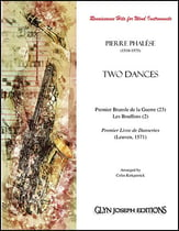 Two Dances, First Book of Dances (Pierre Phalese, 1571) for Wind Instruments P.O.D. cover